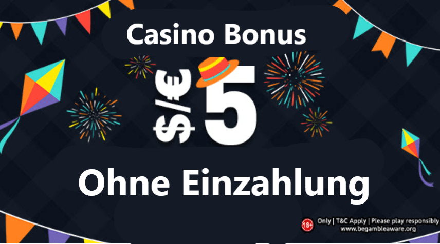 5 Euro Bonus ohne Einzahlung in Casinos 