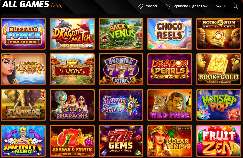 casinointense games