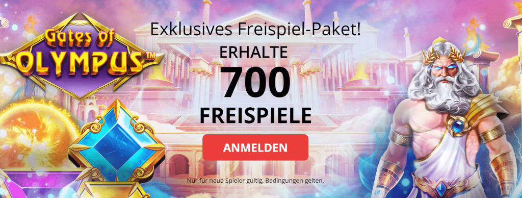 700 Freispiele Twin Casino gates of olympus